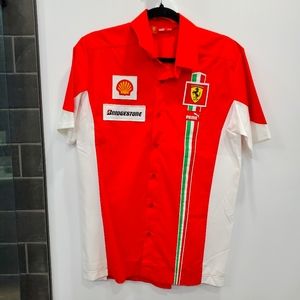 Ferrari F1 Puma Button Up Shirt - Size S